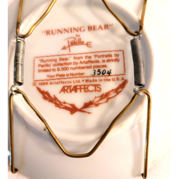 Native American Children's Portraits on 4 inch plates by Perillo by Artaffects - Picture 4 of 7